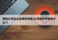 初创公司怎么运用区块链[公司做区块链是什么?]